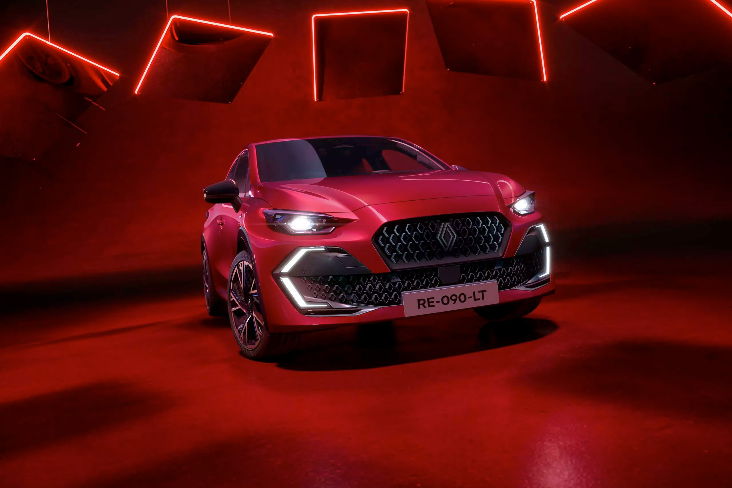 in de carrosserie verzonken koplampen 